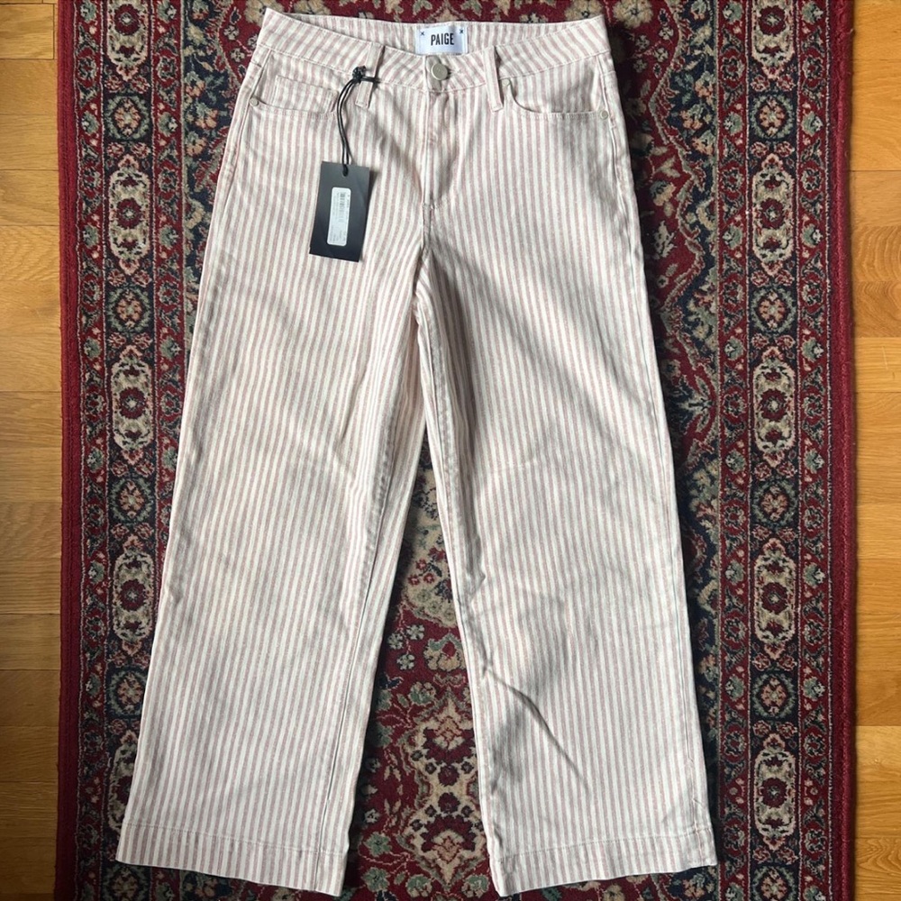 Nellie Culotte Blossom Pink Stripe PAIGE Jeans (NWT)